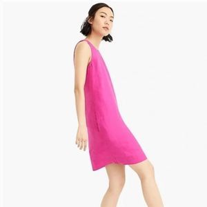 J. CREW | Pink Button Back Linen Shift Dress | MP